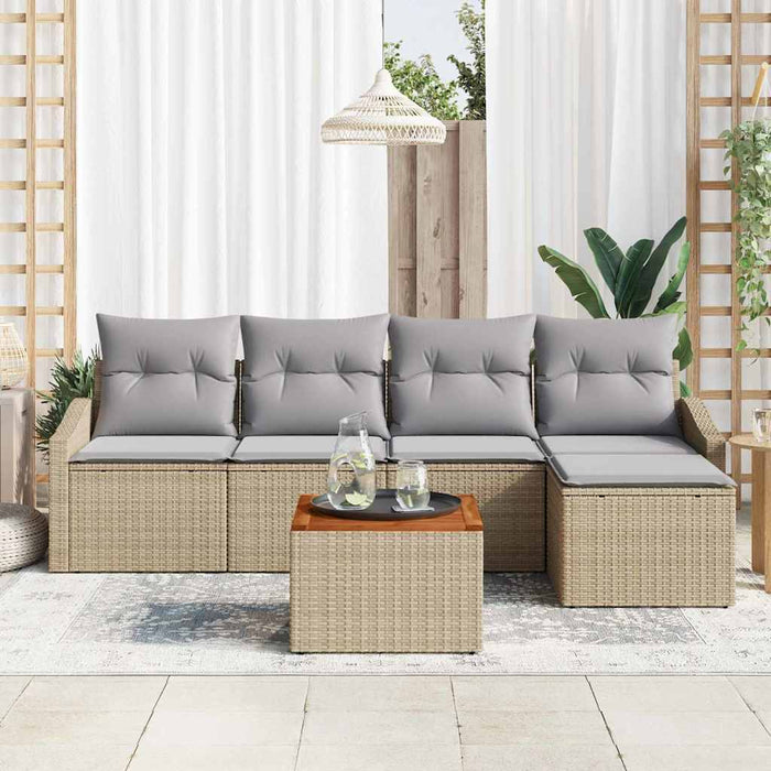 Set de canapele pentru grădină 6 pcs Bej, gri deschis - WALTI WALTI
