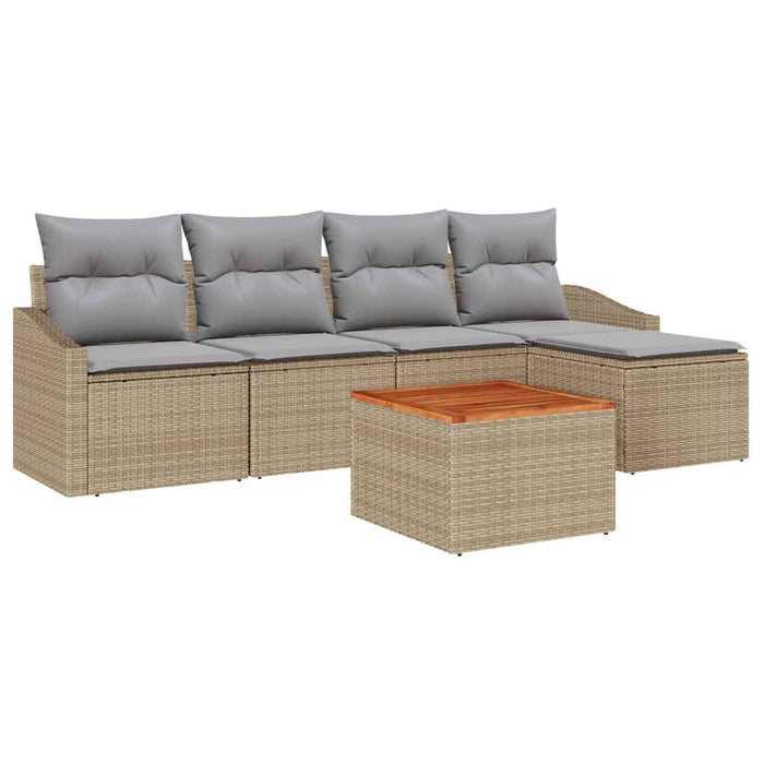 Set de canapele pentru grădină 6 pcs Bej, gri deschis - WALTI WALTI