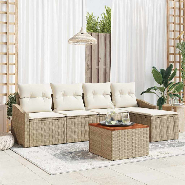 Set de canapele pentru grădină 6 pcs Bej, alb - WALTI WALTI