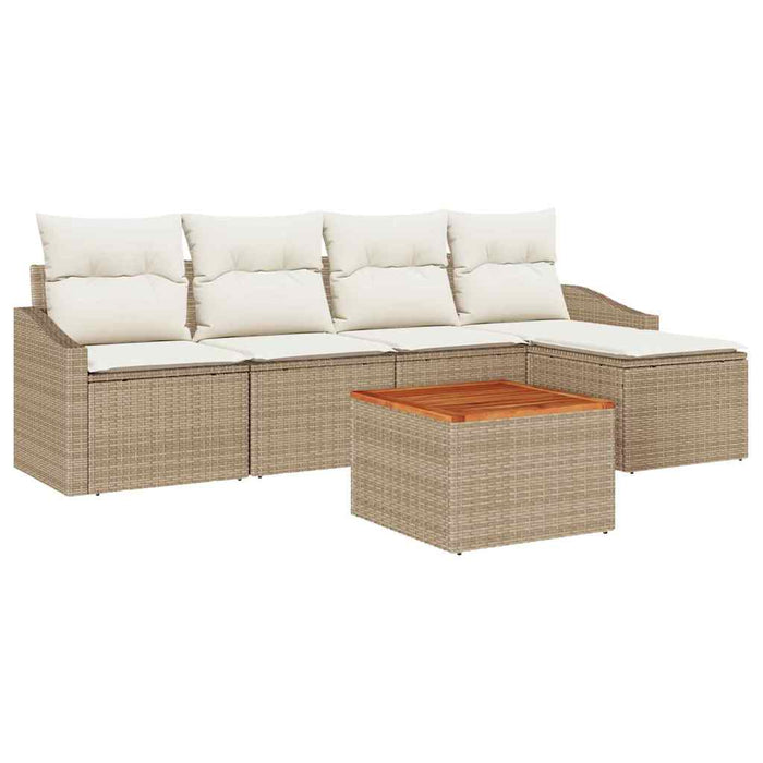 Set de canapele pentru grădină 6 pcs Bej, alb - WALTI WALTI
