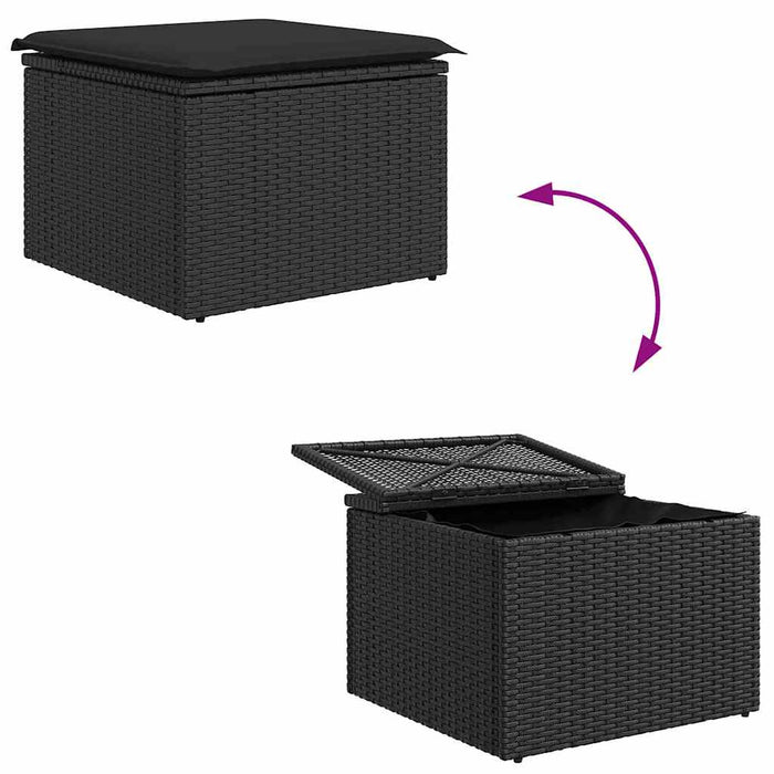 Set de canapele pentru grădină 6 pcs Negru - WALTI WALTI