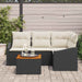 Set de canapele pentru grădină 5 pcs Negru, alb - WALTI WALTI