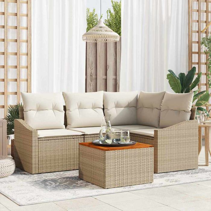 Set de canapele pentru grădină 5 pcs Bej, alb - WALTI WALTI