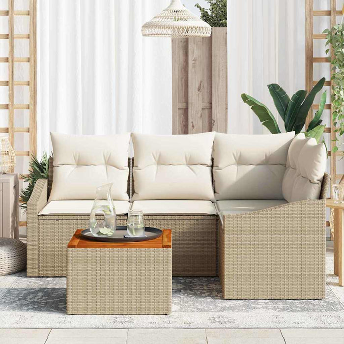Set de canapele pentru grădină 5 pcs Bej, alb - WALTI WALTI