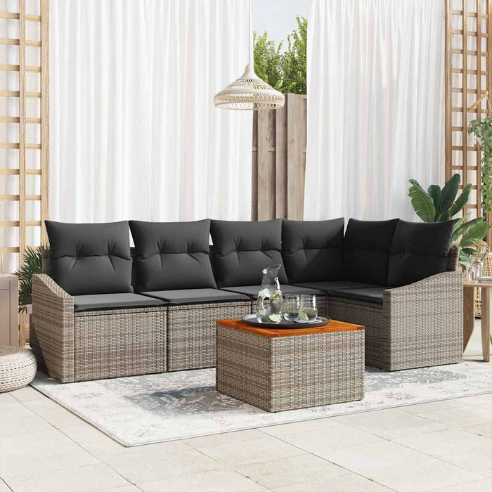 Set de canapele pentru grădină 6 pcs Gri - WALTI WALTI
