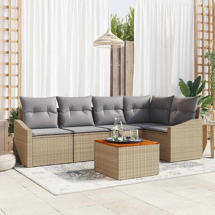 Set de canapele pentru grădină 6 pcs Bej, gri deschis - WALTI WALTI