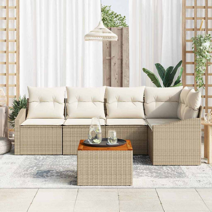 Set de canapele pentru grădină 6 pcs Bej, alb - WALTI WALTI