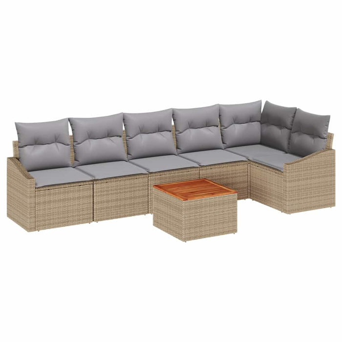 Set de canapele pentru grădină 7 pcs Bej, gri deschis - WALTI WALTI