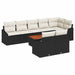 Set de canapele pentru grădină 9 pcs Negru, alb - WALTI WALTI