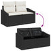 Set de canapele pentru grădină 9 pcs Negru, alb - WALTI WALTI