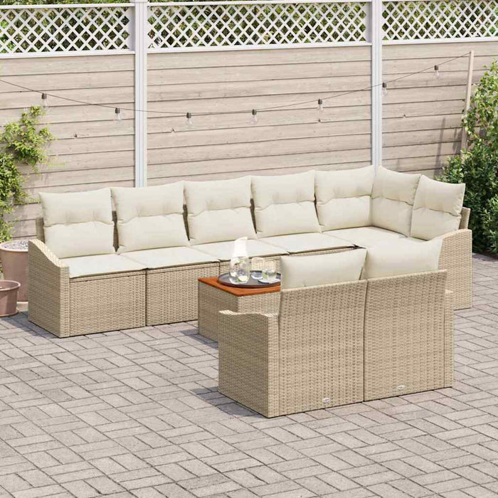 Set de canapele pentru grădină 9 pcs Bej, alb - WALTI WALTI