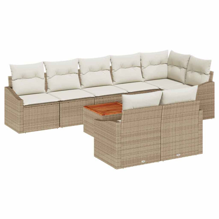 Set de canapele pentru grădină 9 pcs Bej, alb - WALTI WALTI