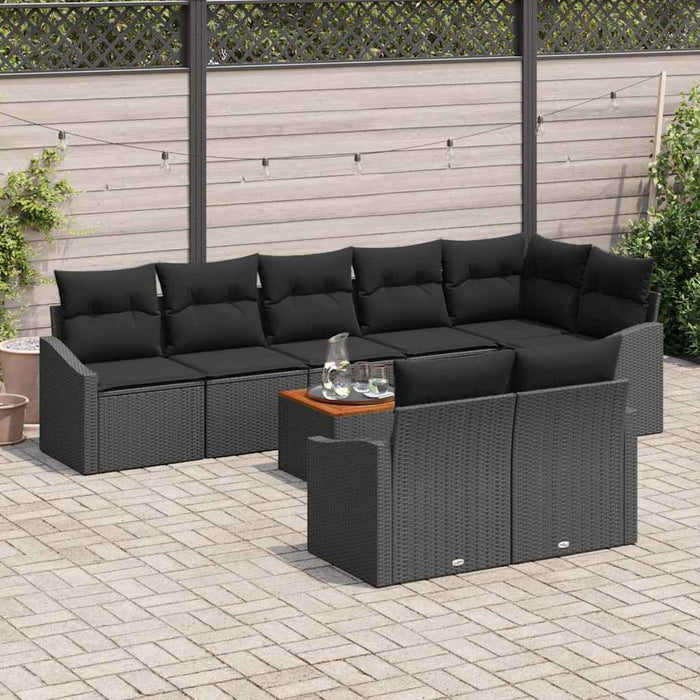 Set de canapele pentru grădină 9 pcs Negru - WALTI WALTI