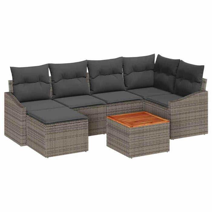 Set de canapele pentru grădină 7 pcs Gri - WALTI WALTI