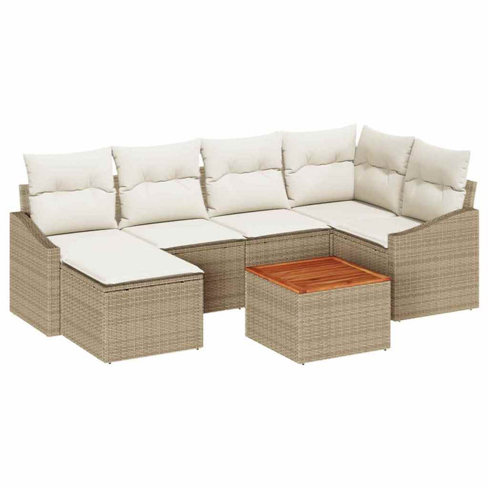 Set de canapele pentru grădină 7 pcs Bej, alb - WALTI WALTI