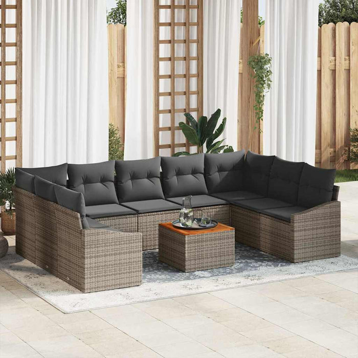 Set de canapele pentru grădină 10 pcs Gri - WALTI WALTI