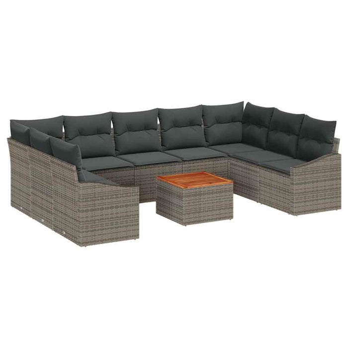 Set de canapele pentru grădină 10 pcs Gri - WALTI WALTI