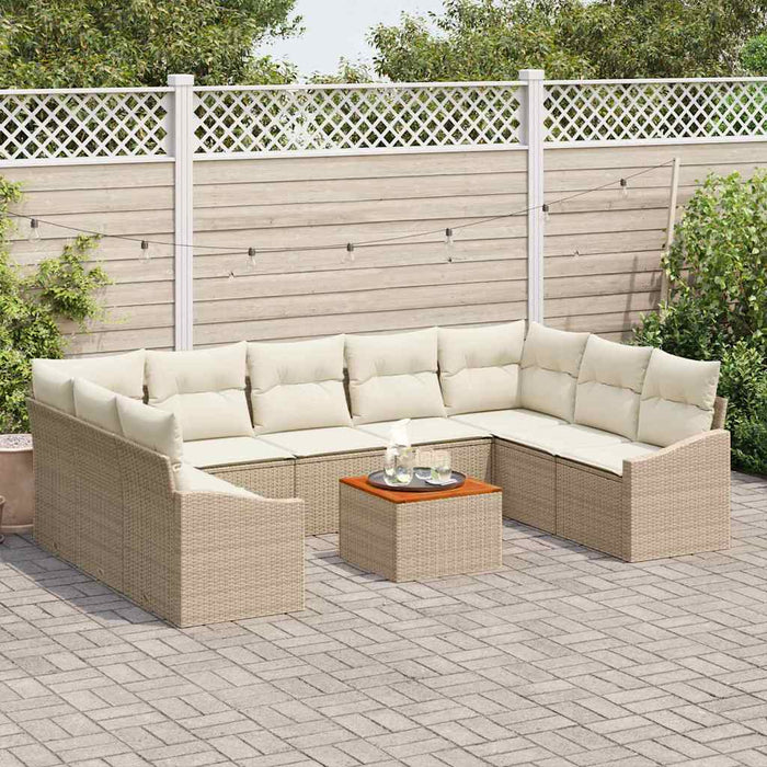 Set de canapele pentru grădină 10 pcs Bej, alb - WALTI WALTI