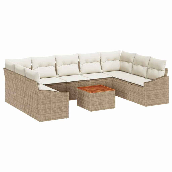 Set de canapele pentru grădină 10 pcs Bej, alb - WALTI WALTI
