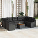 Set de canapele pentru grădină 10 pcs Negru - WALTI WALTI