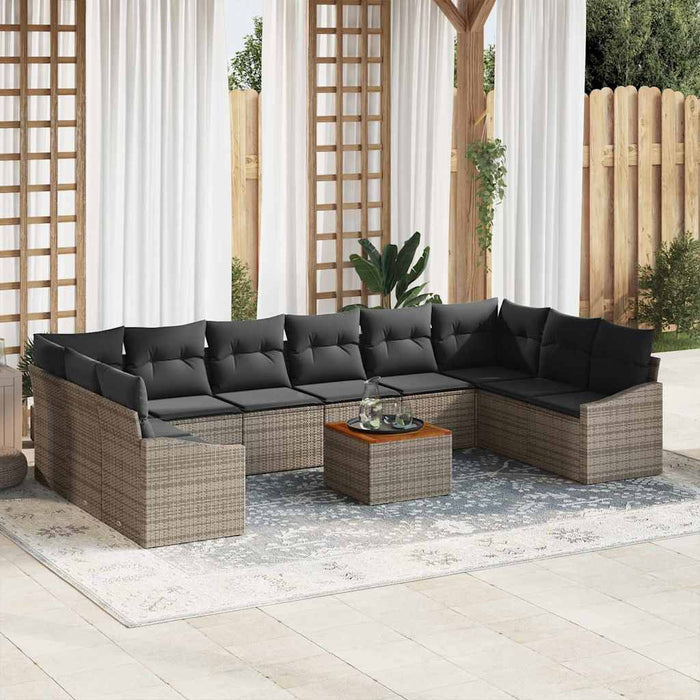 Set de canapele pentru grădină 11 pcs Gri - WALTI WALTI