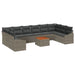 Set de canapele pentru grădină 11 pcs Gri - WALTI WALTI