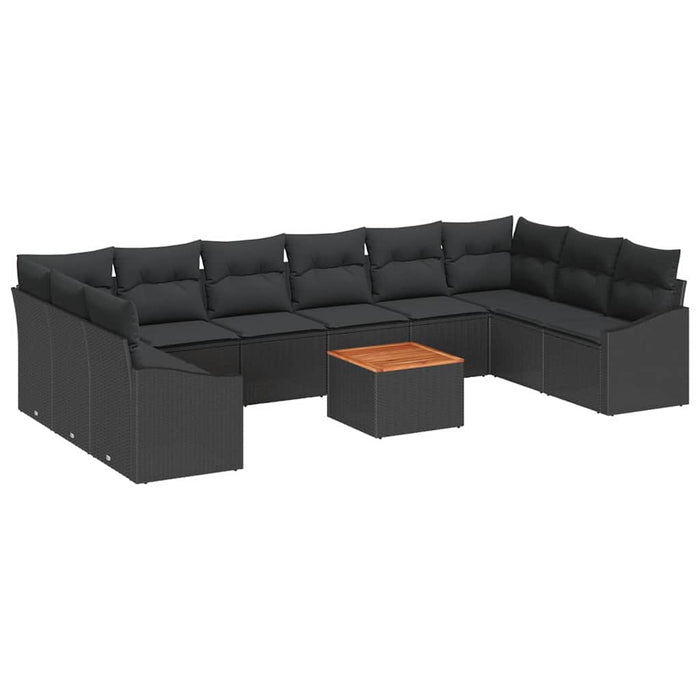 Set de canapele pentru grădină 11 pcs Negru - WALTI WALTI