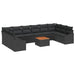 Set de canapele pentru grădină 11 pcs Negru - WALTI WALTI