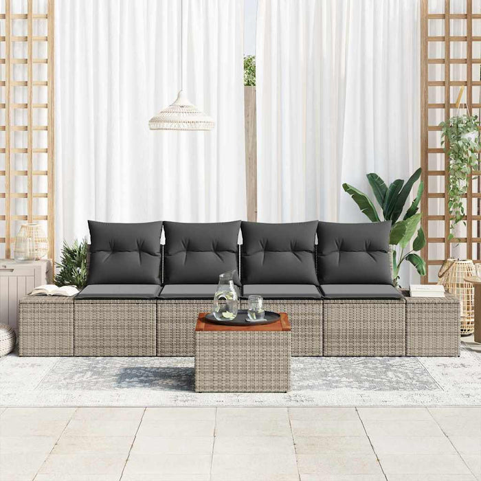Set de canapele pentru grădină 5 pcs Gri - WALTI WALTI