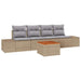 Set de canapele pentru grădină 5 pcs Bej, gri deschis - WALTI WALTI