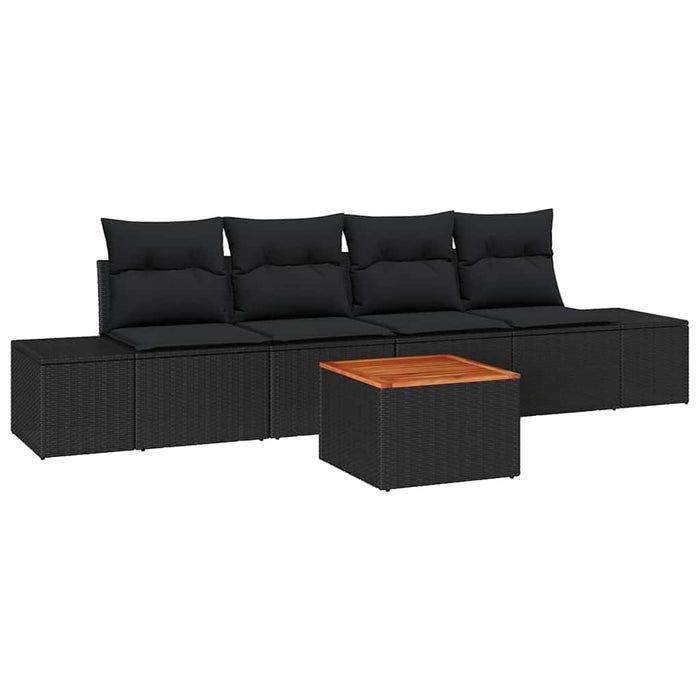 Set de canapele pentru grădină 5 pcs Negru - WALTI WALTI