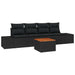 Set de canapele pentru grădină 5 pcs Negru - WALTI WALTI