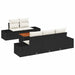 Set de canapele pentru grădină 6 pcs Negru, alb - WALTI WALTI