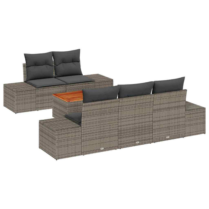 Set de canapele pentru grădină 6 pcs Gri - WALTI WALTI