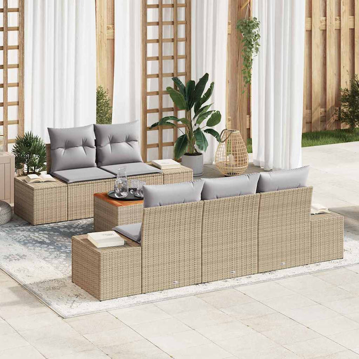 Set de canapele pentru grădină 6 pcs Bej, gri deschis - WALTI WALTI