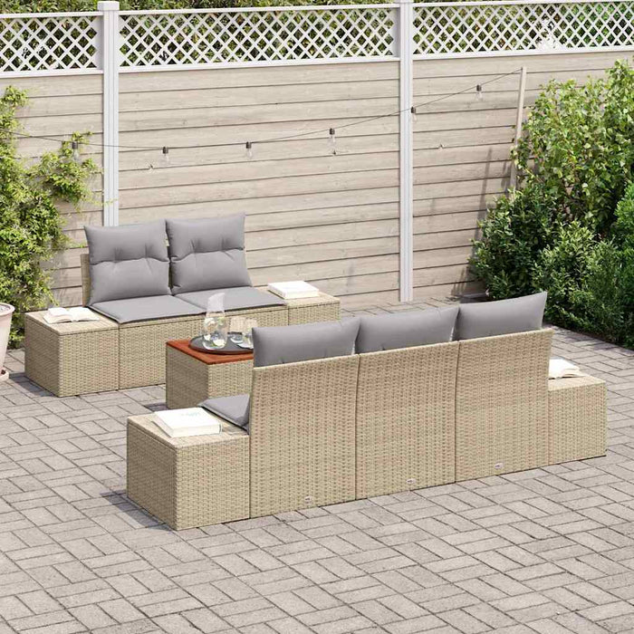 Set de canapele pentru grădină 6 pcs Bej, gri deschis - WALTI WALTI