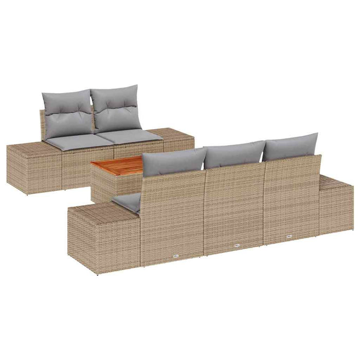 Set de canapele pentru grădină 6 pcs Bej, gri deschis - WALTI WALTI