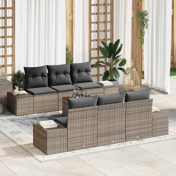 Set de canapele pentru grădină 7 pcs Gri - WALTI WALTI