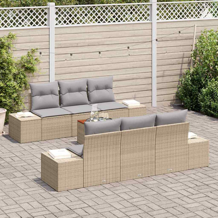 Set de canapele pentru grădină 7 pcs Bej, gri deschis - WALTI WALTI