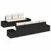Set de canapele pentru grădină 8 pcs Negru, alb - WALTI WALTI