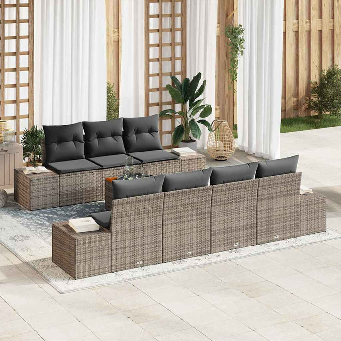 Set de canapele pentru grădină 8 pcs Gri - WALTI WALTI