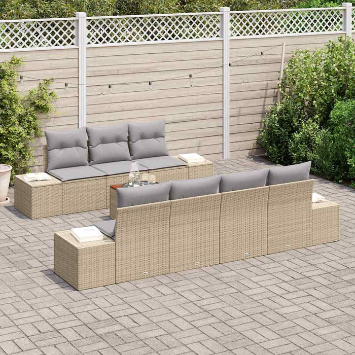 Set de canapele pentru grădină 8 pcs Bej, gri deschis - WALTI WALTI