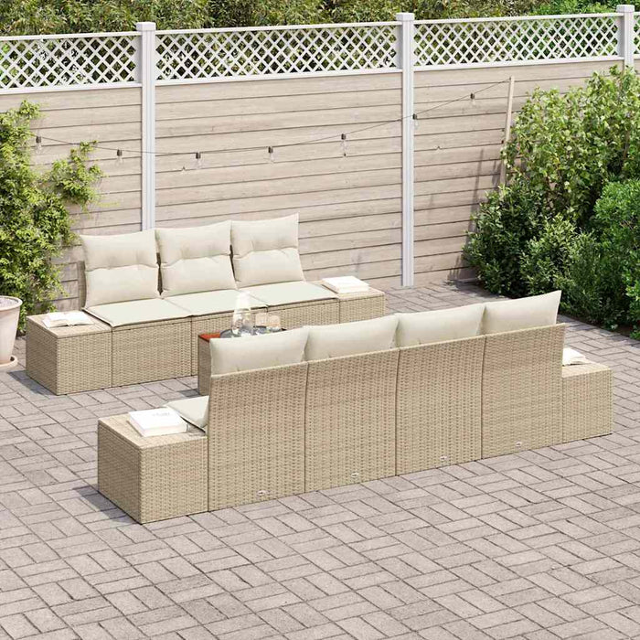 Set de canapele pentru grădină 8 pcs Bej, alb - WALTI WALTI