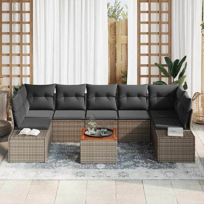 Set de canapele pentru grădină 8 pcs Gri - WALTI WALTI