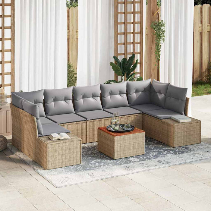 Set de canapele pentru grădină 8 pcs Bej, gri deschis - WALTI WALTI