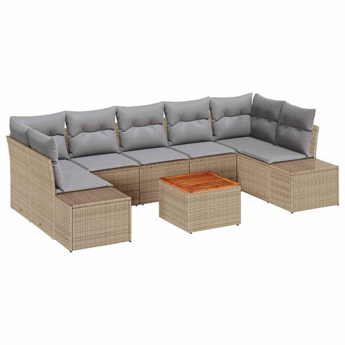 Set de canapele pentru grădină 8 pcs Bej, gri deschis - WALTI WALTI