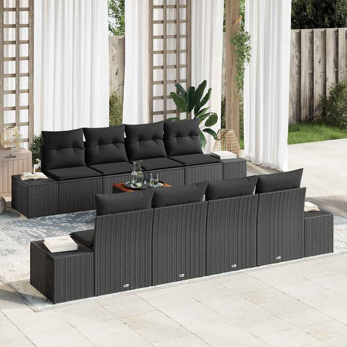 Set de canapele pentru grădină 7 pcs Negru - WALTI WALTI