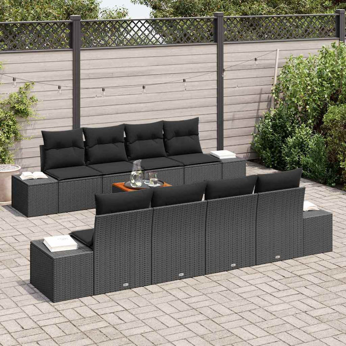 Set de canapele pentru grădină 7 pcs Negru - WALTI WALTI