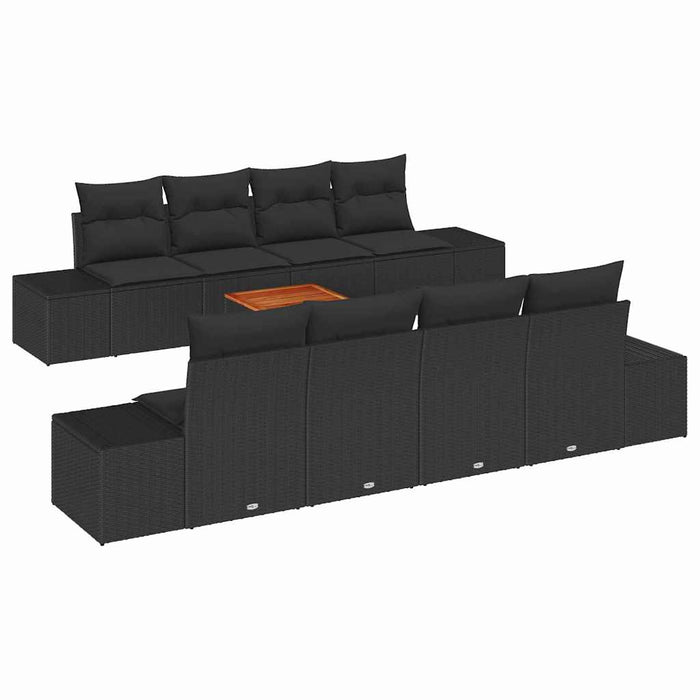 Set de canapele pentru grădină 7 pcs Negru - WALTI WALTI