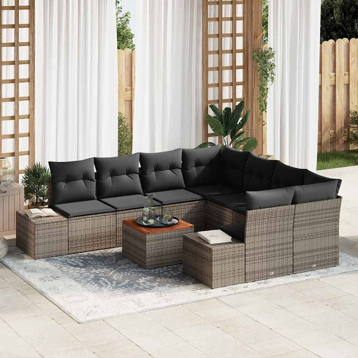 Set de canapele pentru grădină 9 pcs Gri - WALTI WALTI